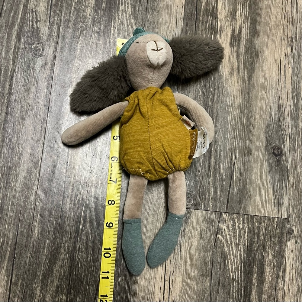 Moulin Roty Trois Petits Lapins Ochre rabbit soft toy